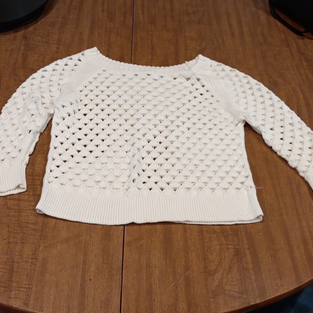 Knitted overlay sweater